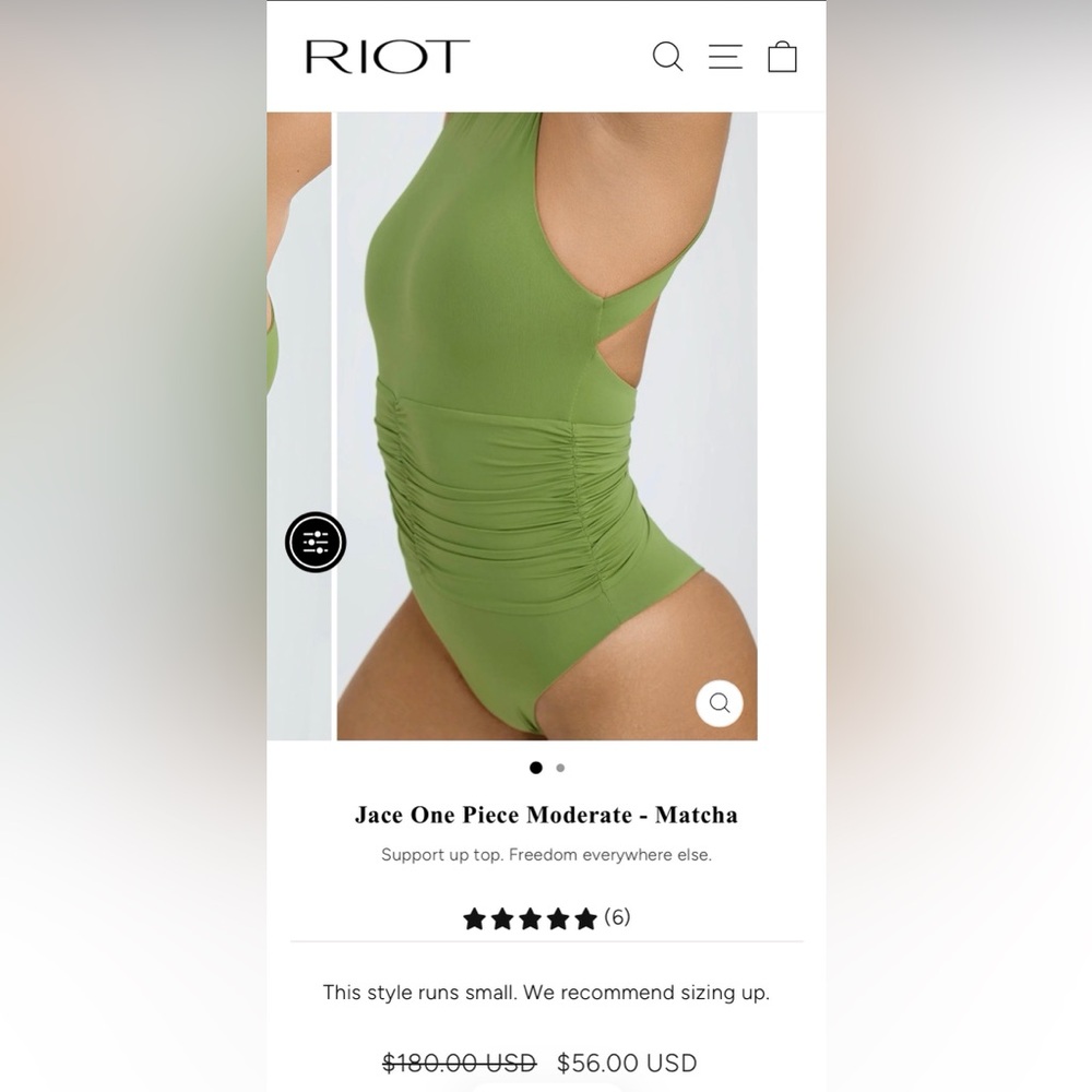 NWT RIOT SWIM- Jace One Piece